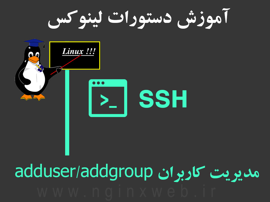 15588577357430 آموزش دستورات لینوکس adduser  addgroup جهت مدیریت کاربران