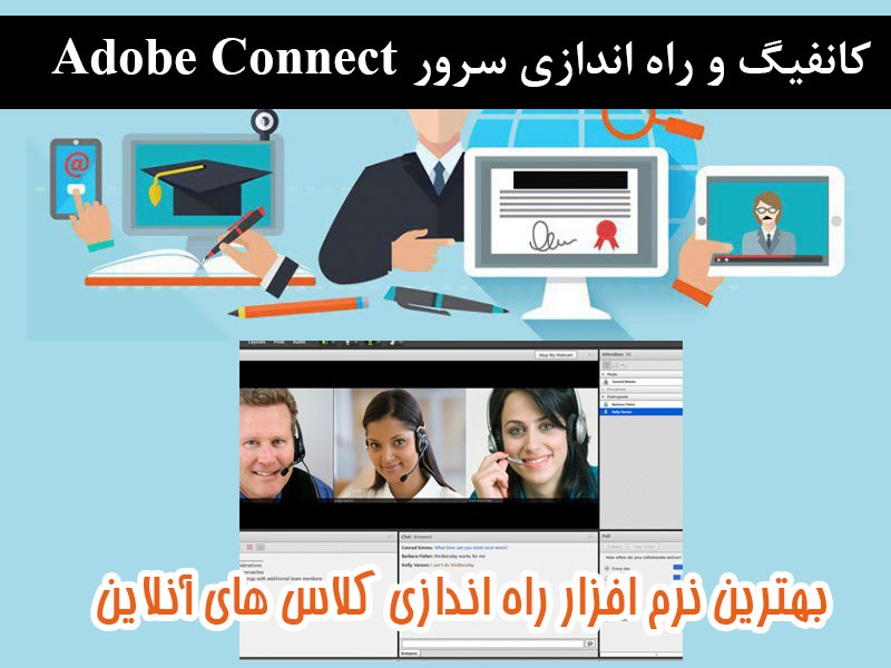 16015735037682 کانفیگ و راه اندازی تخصصی سرور کلاس مجازی آنلاین Adobe Connect